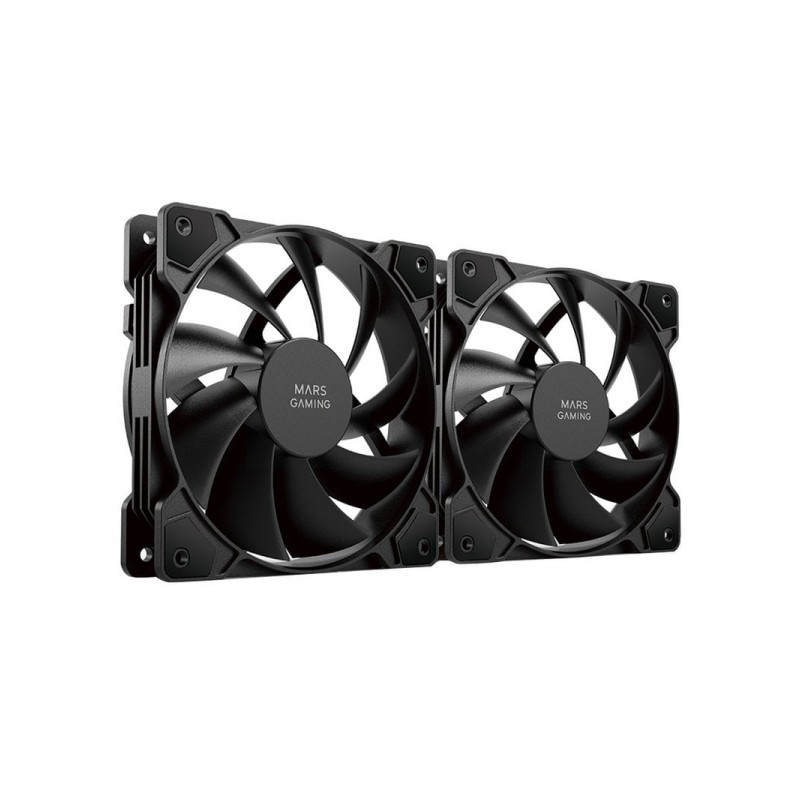 Mars Gaming MFPROX2W Ventole professionali - Ultra silenziose - Cuscinetti FDB - Connettività 3PIN+4PIN - Kit di 2 unit