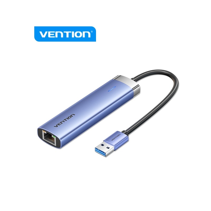 Vention USB 3.0 5 in 1 Hub - Trasferimento a 5 Gbps - Porta Gigabit Ethernet - Ampia compatibilità - Efficiente control