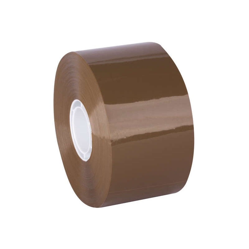 Nastro acrilico Pp compatto e silenzioso Apli - 50 mm x 132 m - Spessore 28 m - Marrone