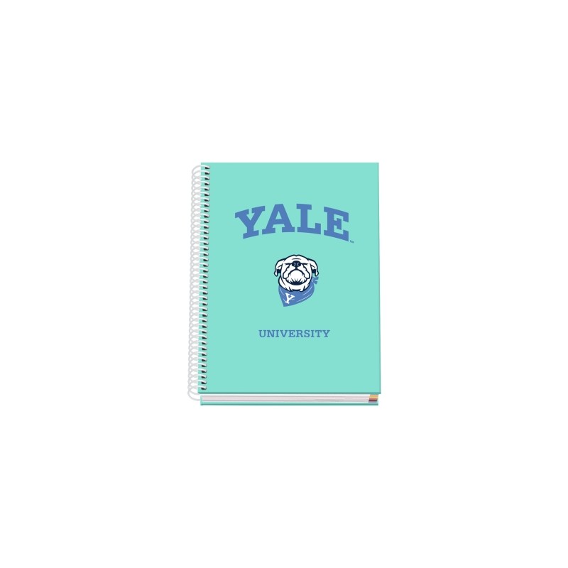 Dohe Yale Dog Taccuino a spirale A5 100 fogli griglia 5mm - Copertina rigida stampata a colori e laminata lucida - Stris