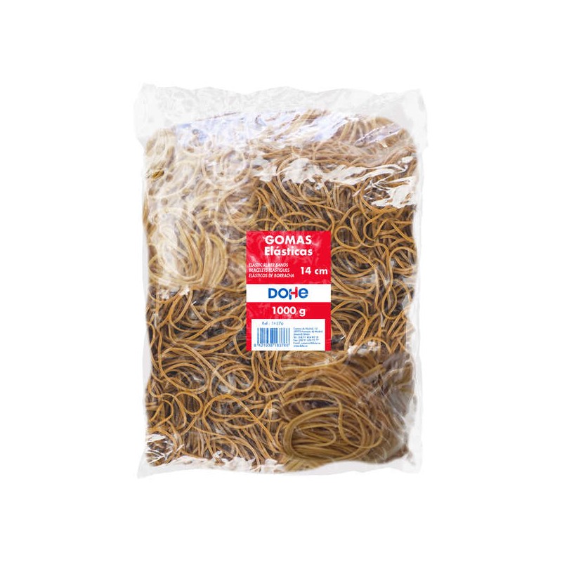 Elastici in lattice Dohe - Lunghezza 14 cm - Alta resistenza ed elasticità - Sacchetto da 1 kg