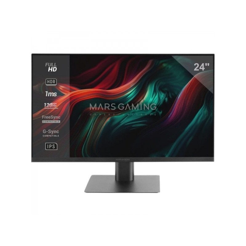 Monitor da gioco Mars Gaming MV-24 FAST-IPS - 24 Full HD - 1ms - 120Hz - HDR10 - FreeSync e G-Sync - Connettività HDMI/