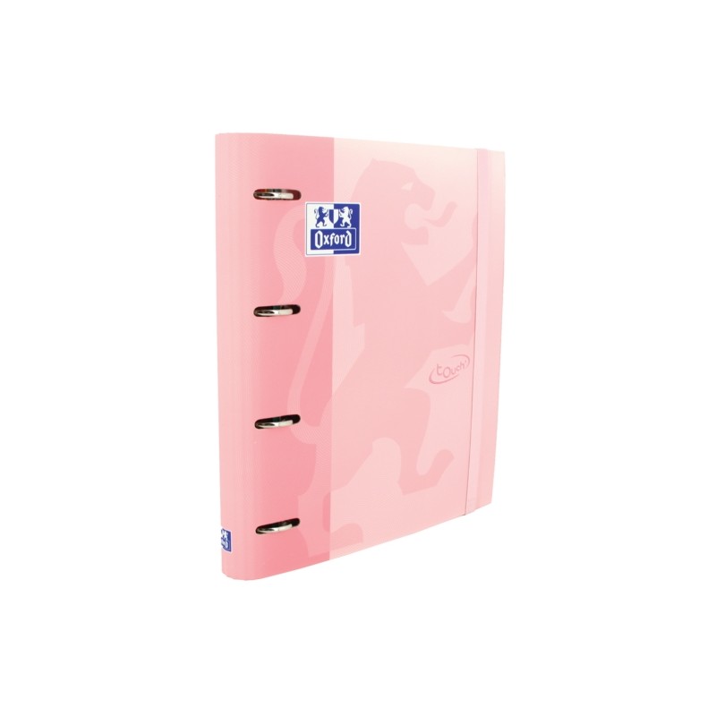 Raccoglitore ad anelli Oxford Europeanbinder Touch A4+ con griglia di ricarica 5x5 - Copertina morbida - Fenicottero Pas