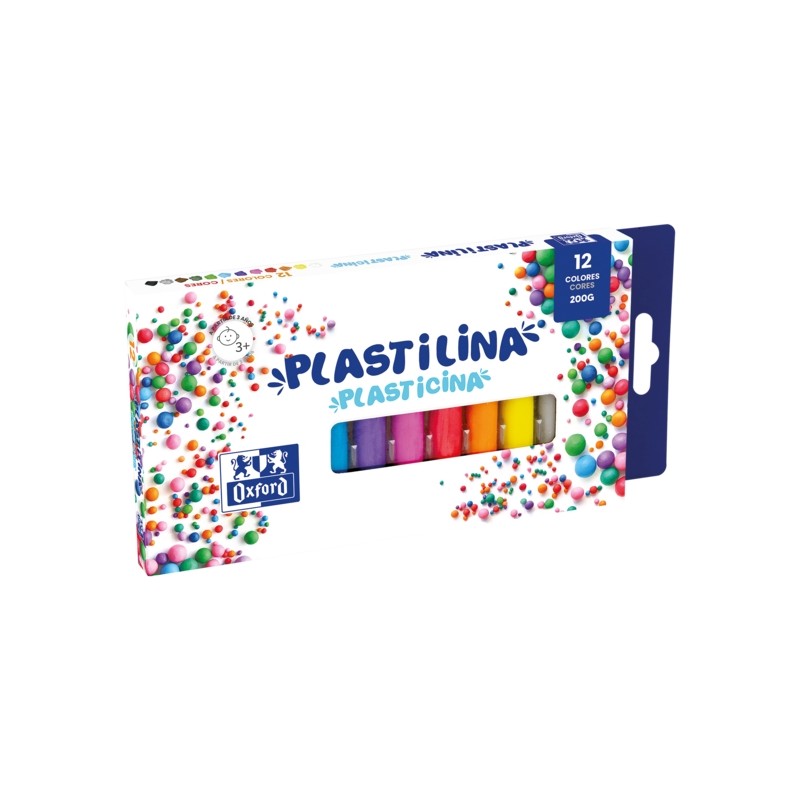 Plastilina Oxford 12 colori 100gr - Texture morbida e malleabile - Ideale per modellare e creare opere d'arte