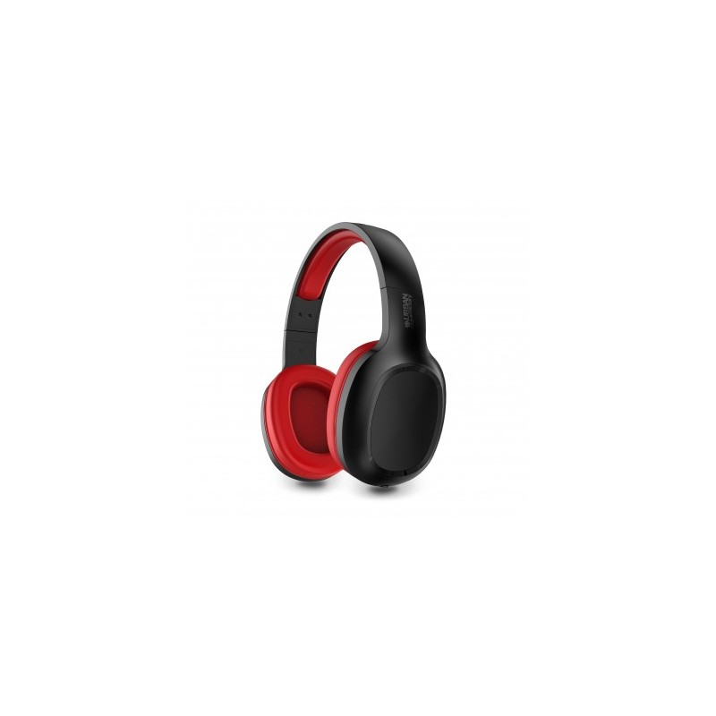 Urban Factory Movee Cuffie sovra-aurali ad archetto - Bluetooth 5.1 - Ricaricabili - Colore nero/rosso