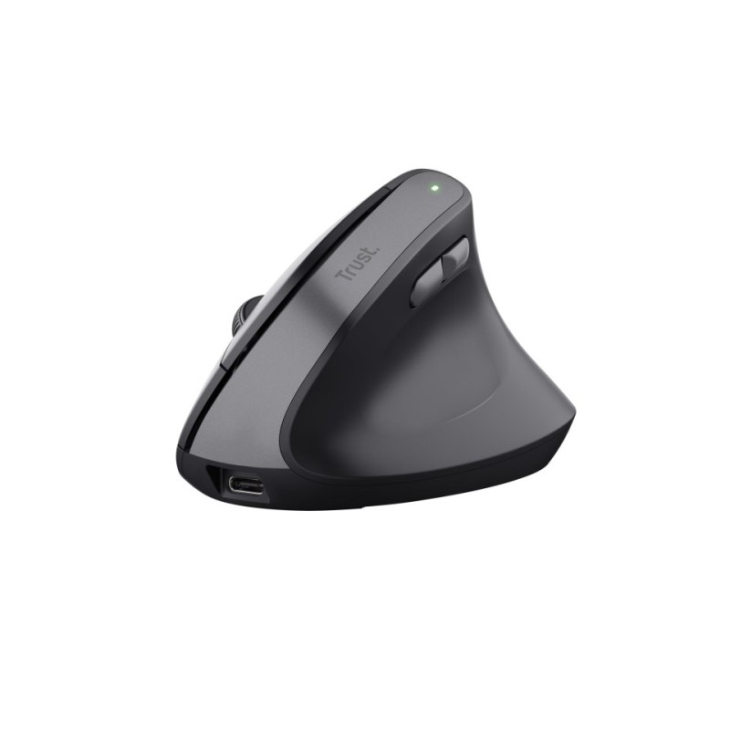 Mouse USB senza fili Trust - Tecnologia Silent Click - 6 pulsanti - Ricaricabile tramite USB-C - Nero