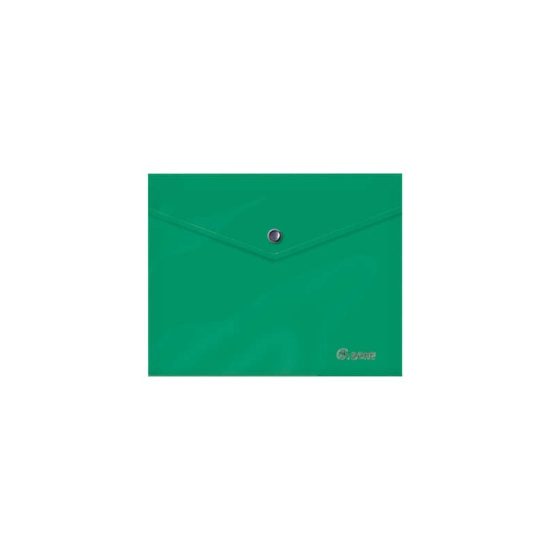 Dohe A5 Busta per documenti - Chiusura a scatto - Polipropilene opaco 150 Micron - Colore verde