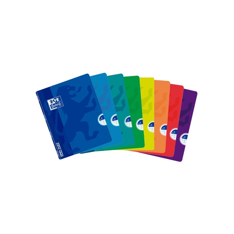 Quaderno Oxford School Classic Openflex A4 con punti metallici - Copertina in plastica resistente - 1 riga con 2 margini