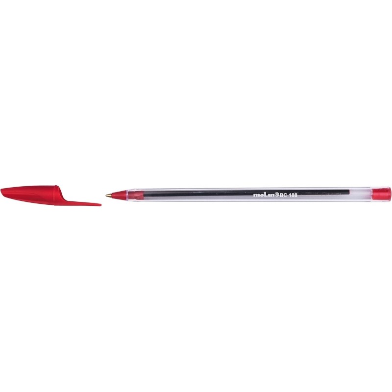 Penna a sfera - Punta media - Inchiostro a olio - Asciugatura rapida - Colore rosso