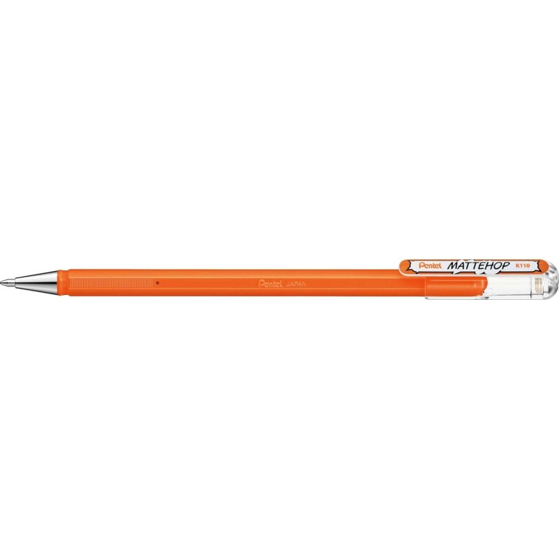 Penna a sfera Pentel Mattehop - Punta 1 mm - Linea 0.5 mm - Inchiostro gel opaco - Realizzata con il 55% di materiali ri