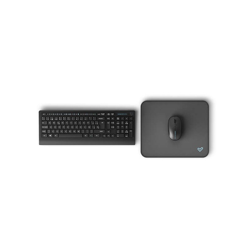 Energy Sistem Office Wireless Set 3 Silent Pack di mouse + tastiera da ufficio wireless + tappetino per mouse - Interrut