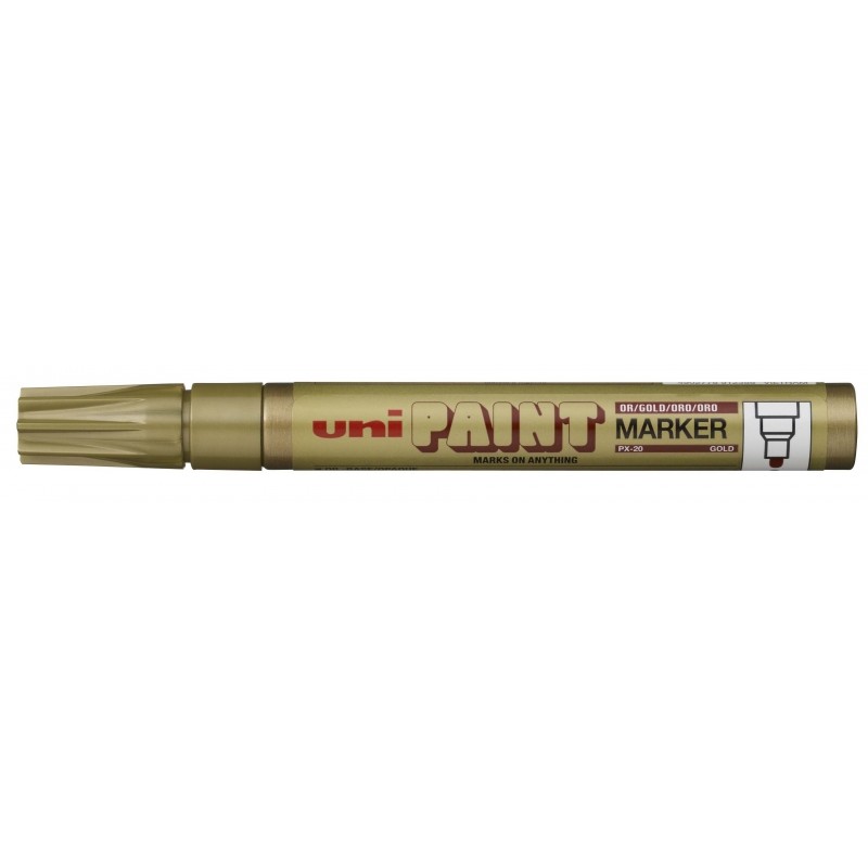 Uni-ball PX-20 Paint Marker - Pennarello - Punta acrilica 2.2-2.8 mm - Permanente su tutte le superfici - Resistente all