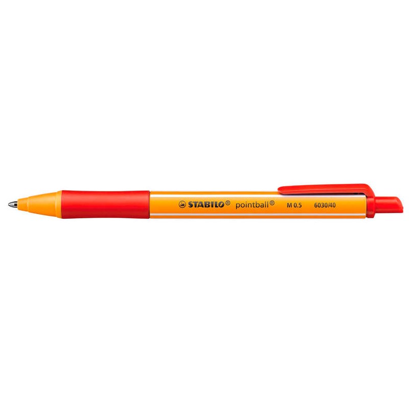 Penna a sfera retrattile Stabilo Pointball - Pennino da 1 mm - Inchiostro a base di olio - Ricaricabile - 79% plastica r