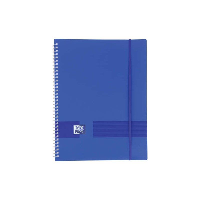 Raccoglitore a spirale Oxford Live e Go A4 Copertina in plastica opaca - Spirale 20 tasche - Blu navy