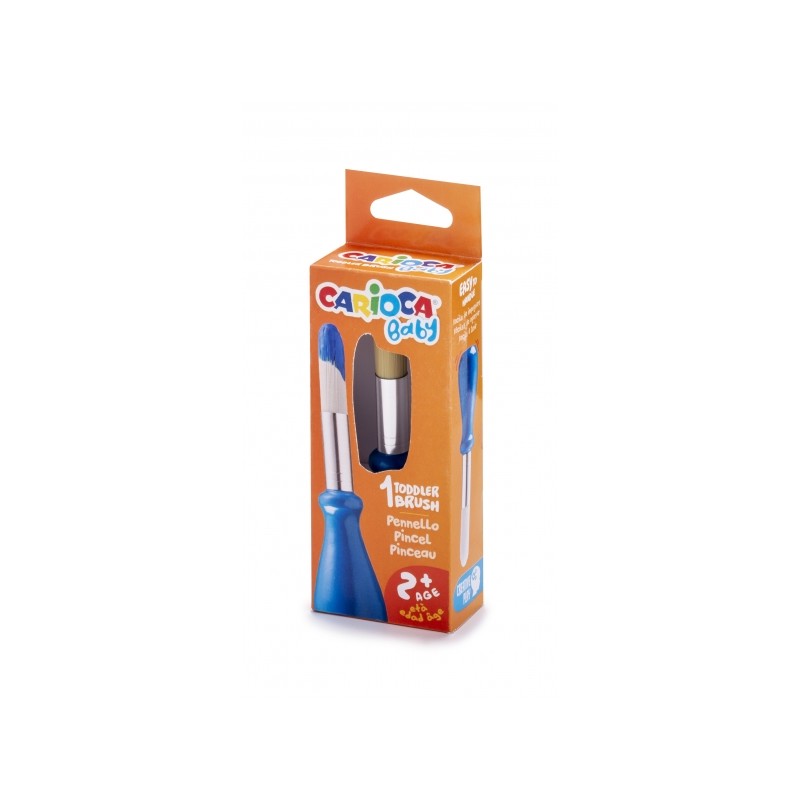 Carioca Baby Confezione da 1 pennello ergonomico - Setole morbide e resistenti - Facile da impugnare - Perfetto per colo