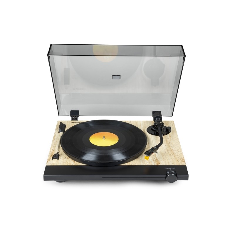 Giradischi preamplificato Thomson TT702 Premium - Connessione RCA - Colore legno/alluminio