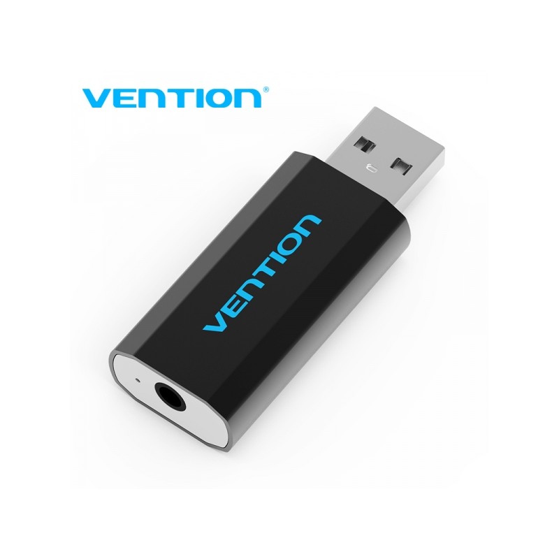 Scheda audio esterna USB-CTIA di Vention - Nero metallizzato