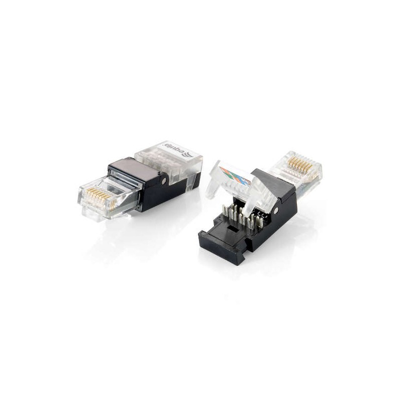 Kit 2 unità connettori RJ45 CAT 6 - Senza strumenti