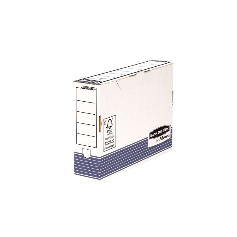 Fellowes Bankers Box Definitive 80mm Folio File Box - Montaggio rapido - Cartone certificato FSC - Dimensioni interne 80