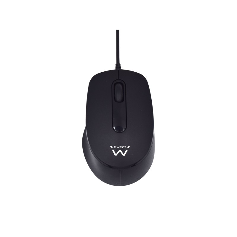 Ewent Wired Mouse - Mouse da ufficio - 1000dpi - Lunghezza cavo 1.35m - Colore nero