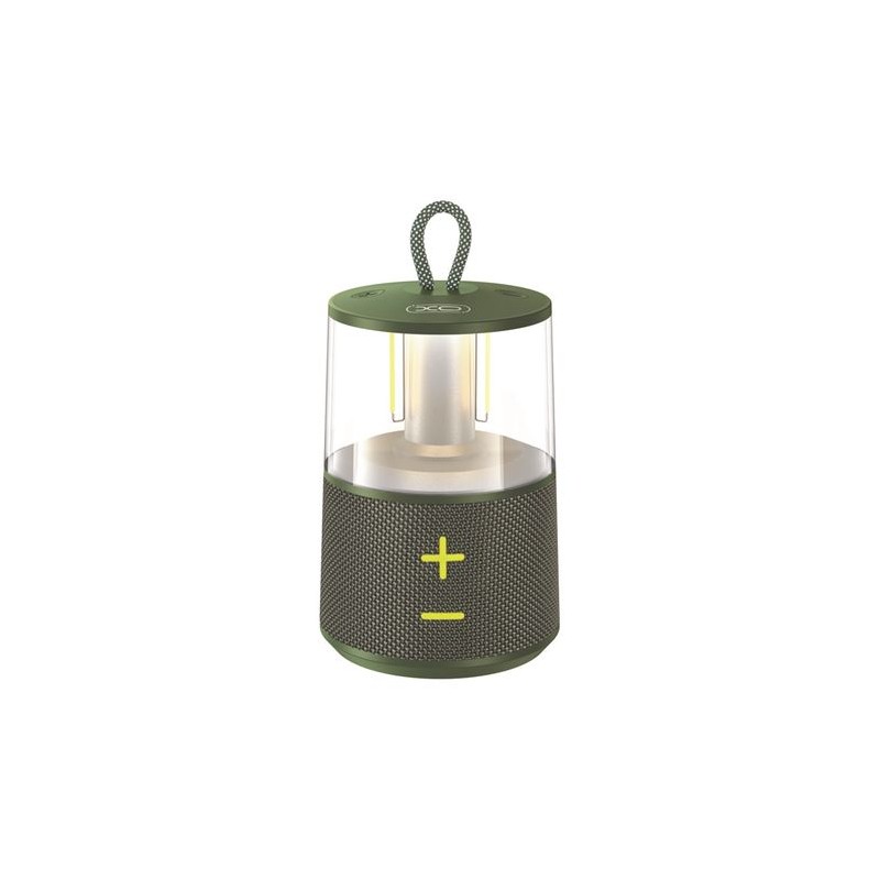 XO F59 Altoparlante Bluetooth 5W con lampada da campeggio - Colore verde