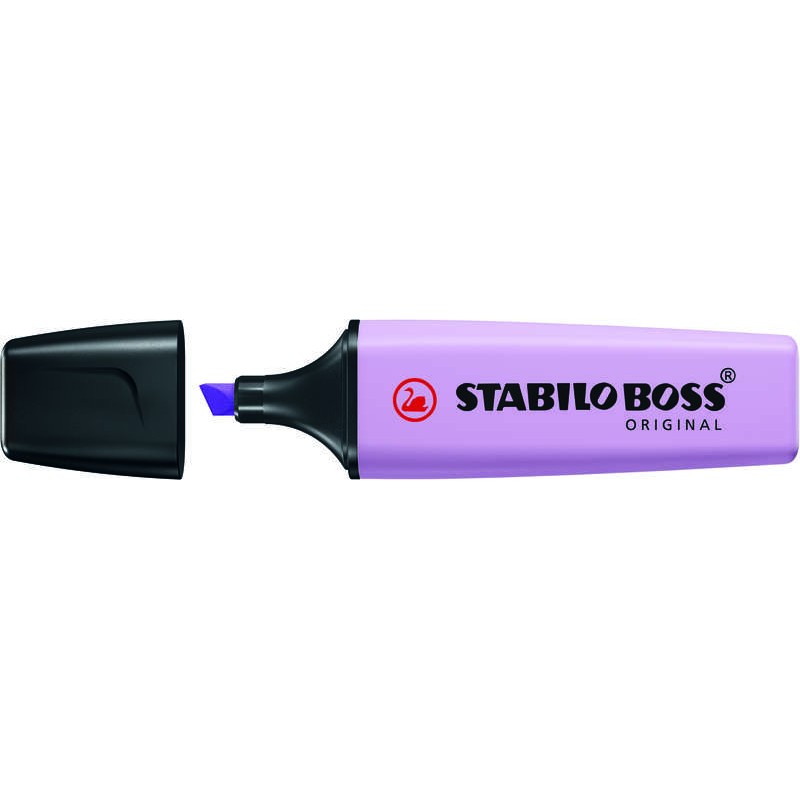 Stabilo Boss 70 Penna evidenziatore pastello - Da 2 a 5 mm - Ricaricabile - Inchiostro a base d'acqua - Colore viola bre
