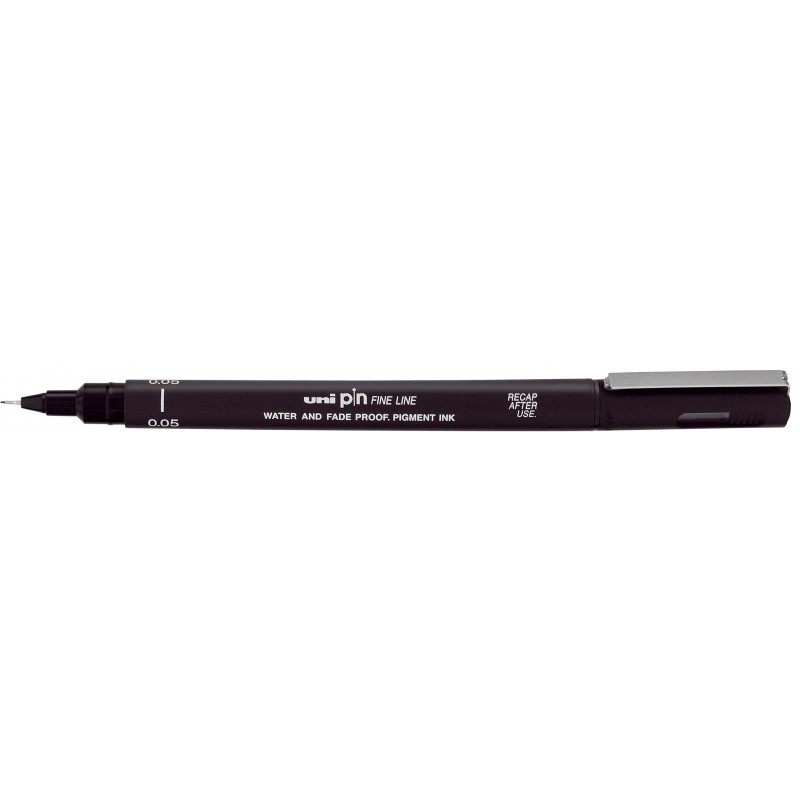 Penna di calibrazione Uni-ball PIN05-200(S) - Punta in policarbonato 0.5 mm - Inchiostro a pigmenti resistente all'acqua