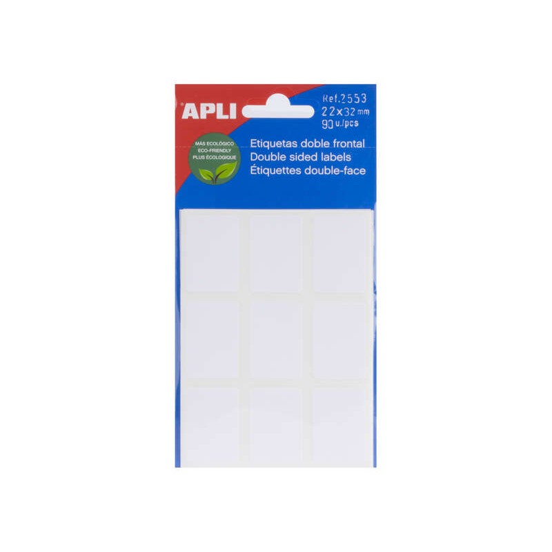 Etichette Apli doppio fronte bianco 22.0 x 32.0 mm