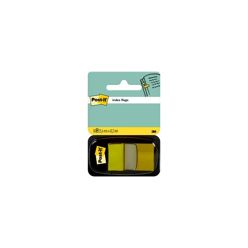 Dispenser per indici Post-it con 50 pennarelli riposizionabili 25.4 x 43.2 mm - Adesione stabile - Per contrassegnare. s
