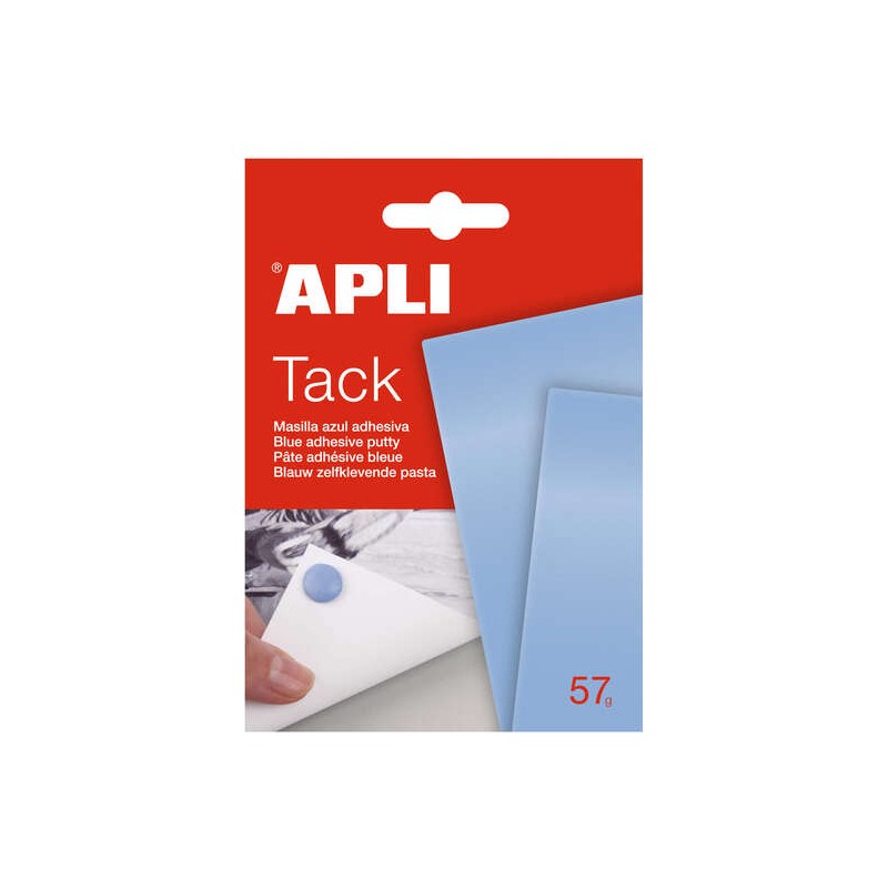 Stucco blu Apli Tack 57g - Riutilizzabile - Non lascia residui - Facile da modellare Blu
