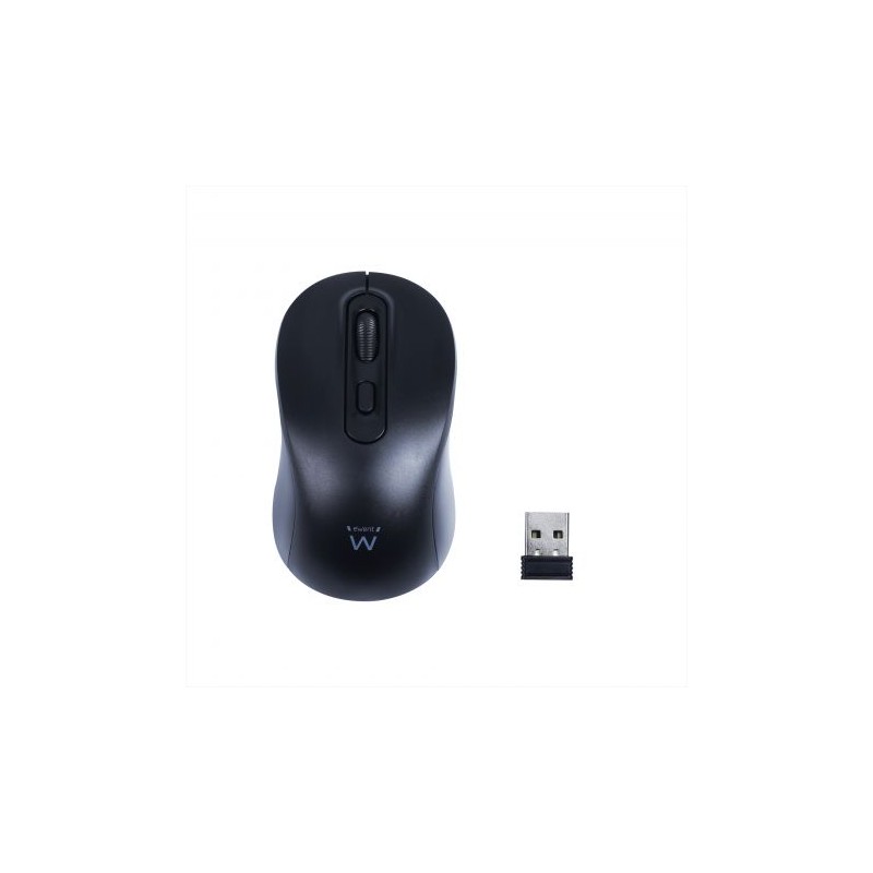 Mouse Ewent EW3218 Wireless USB 1600dpi - 4 pulsanti - Utilizzo ambidestro - Nero