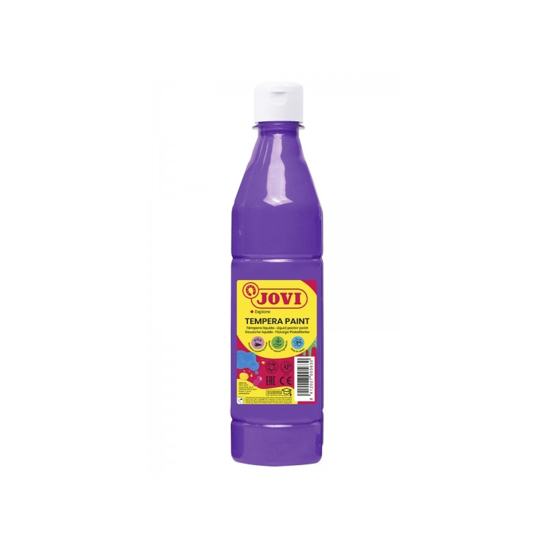 Jovi Tempera Paint Tempera liquida 500ml - A base d'acqua - Pronta all'uso - Alto potere coprente - Rapida asciugatura -