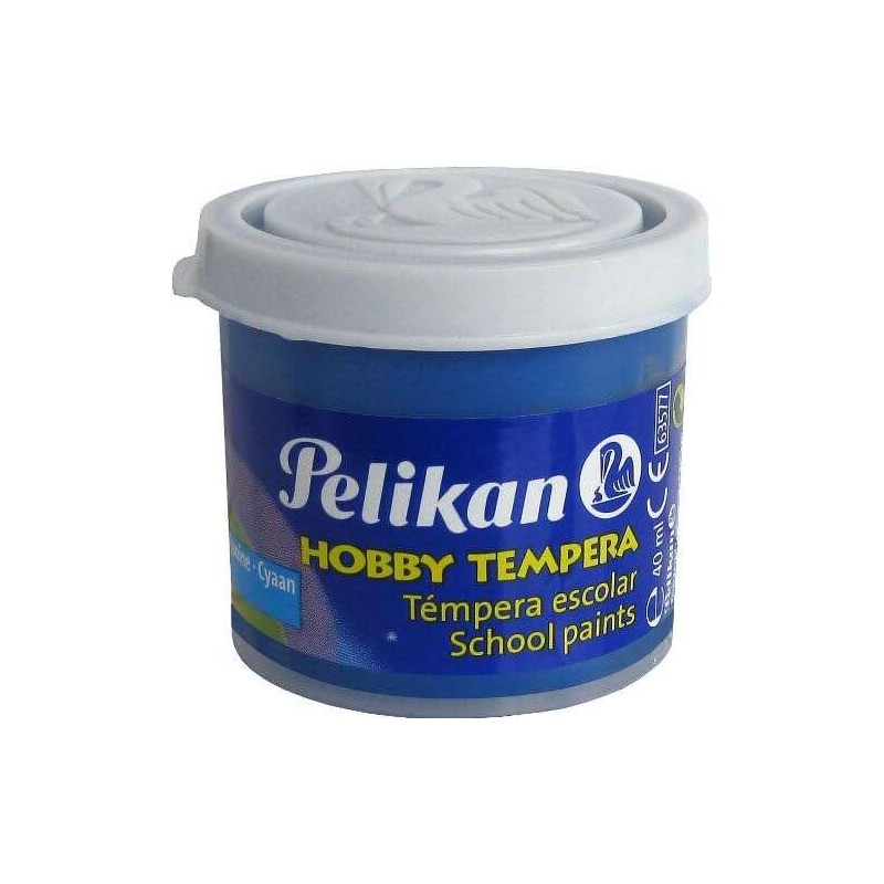 Pelikan Tempera Escolar Bottiglia 40ml - Facile da lavare - Ideale per le attività scolastiche - Colore blu