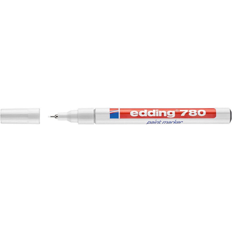 Marcatore a inchiostro permanente opaco Edding 780 - Punta tonda - Linea 0.8 mm - Punte di ricarica disponibili - Asciug
