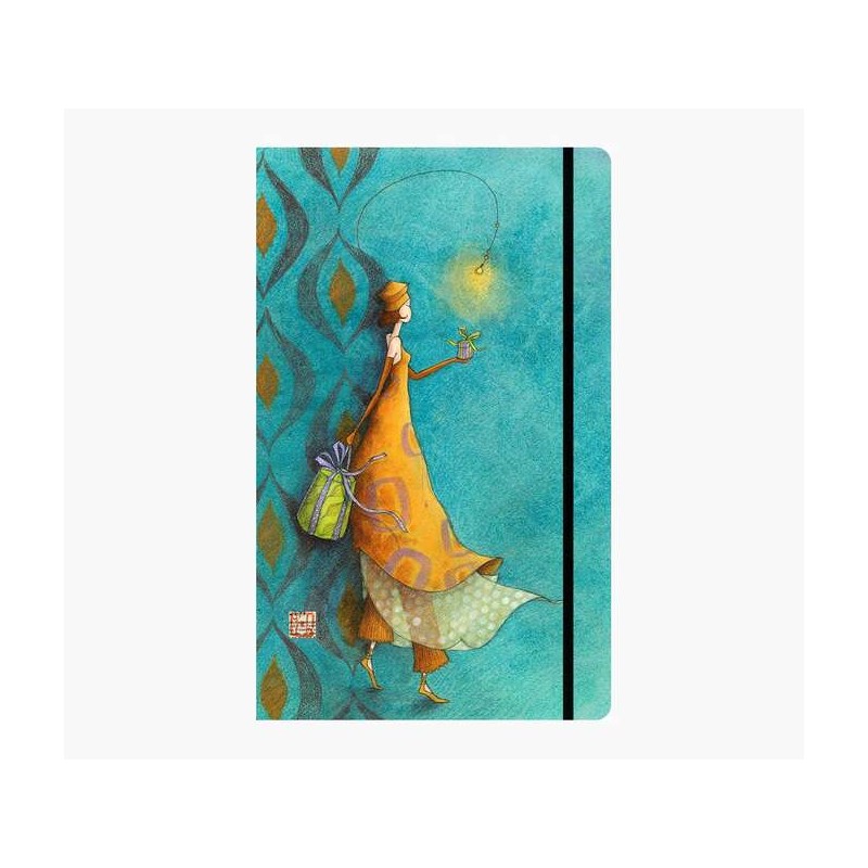 Pictura Gaëlle Boissonnard Taccuino con copertina rigida - 13x21cm - Chiusura con elastico - Segnapagina in nastro di r