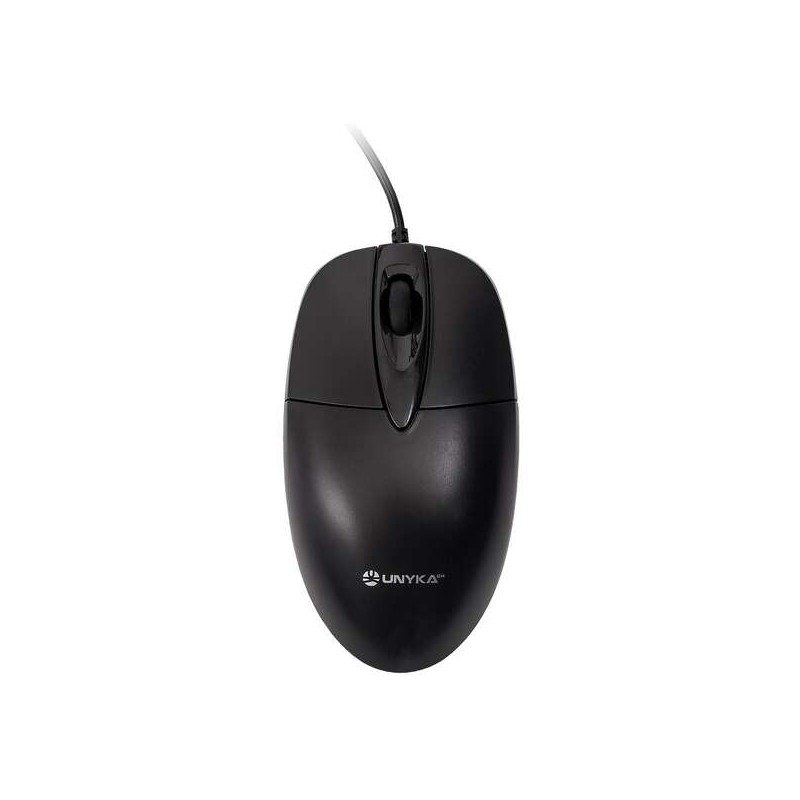 Unykach A127 Mouse USB 1200dpi - 3 pulsanti - Uso ambidestro - Colore nero