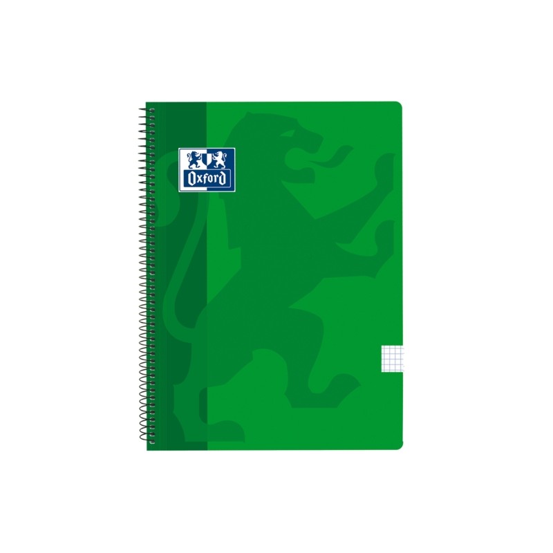 Quaderno a spirale Oxford School Classic Copertina in plastica Quaderno a spirale Folio 4x4 - 80 fogli - Ideale per stud
