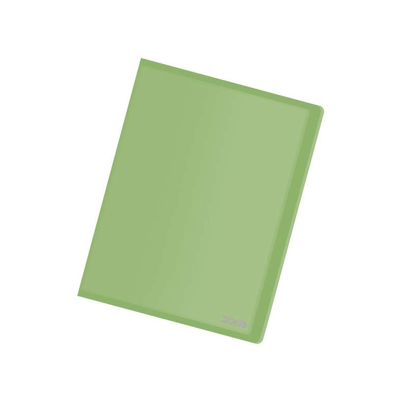 Cartella Dohe con 20 saldature Trasparente A4 80mic - Copertina morbida in polipropilene - Verde