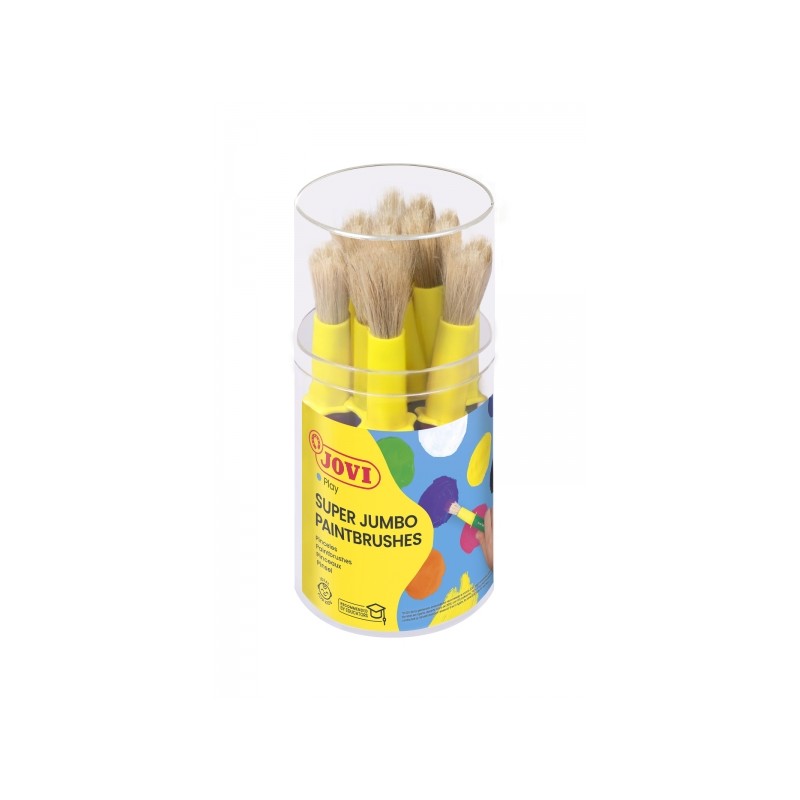 Jovi Super Jumbo Pennelli 9 pennelli Pennelli a setole spesse - Manico in plastica - Non gocciola - Facile da pulire - S
