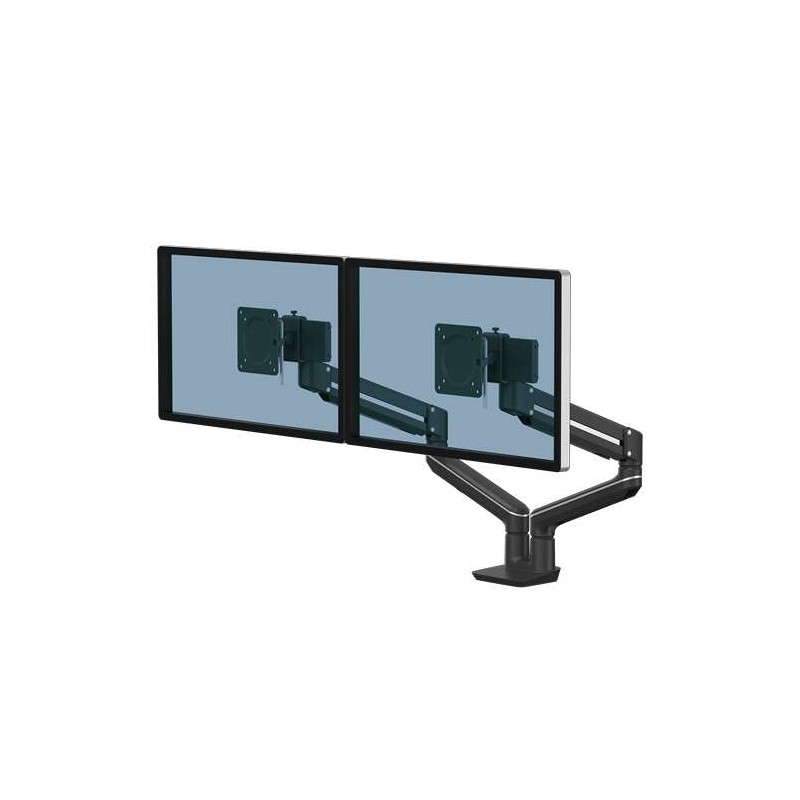Braccio per monitor doppio Fellowes - Braccio girevole a 270° - Sistema a molla a gas - Fino a 9 kg - Nero - Colore ner
