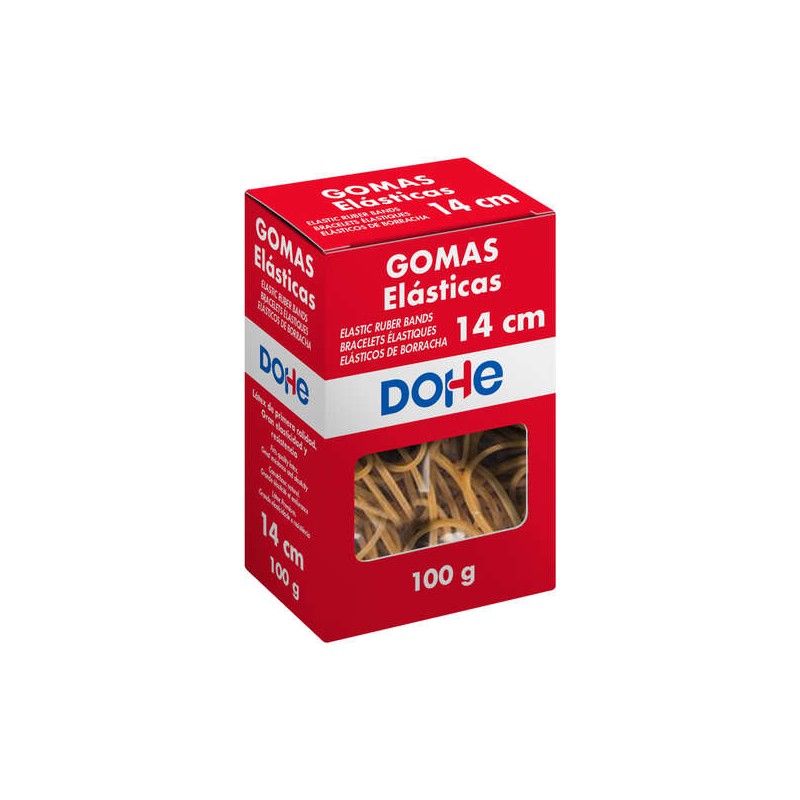 Gomma Dohe per impieghi gravosi - Lunghezza 14 cm - In lattice altamente elastico - Confezione da 100 gr.