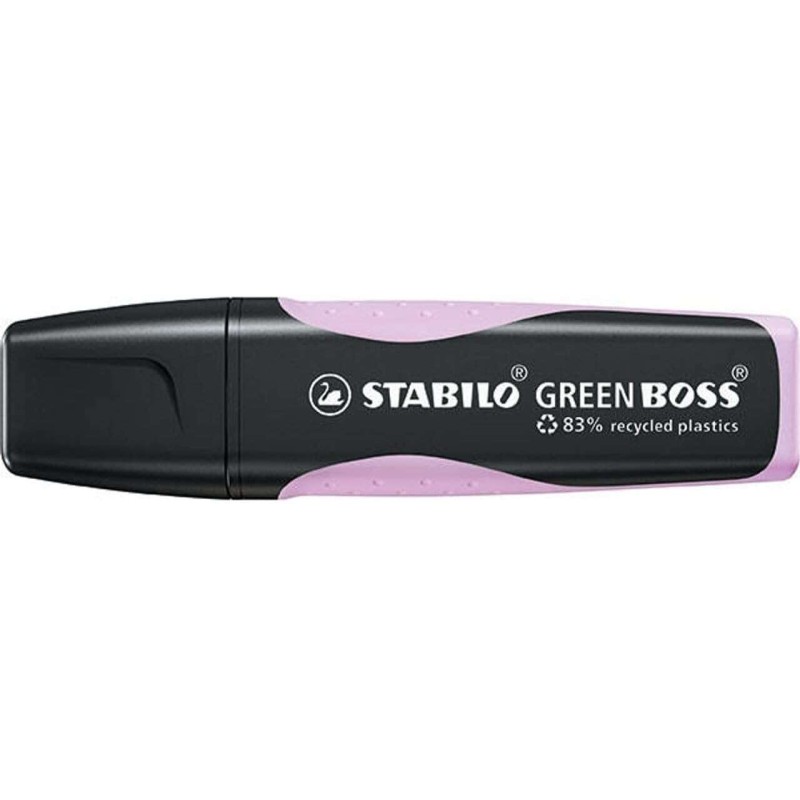Evidenziatore pastello Stabilo Green Boss - Realizzato con l'83% di plastica riciclata - Linea da 2 a 5 mm - Ricaricabil
