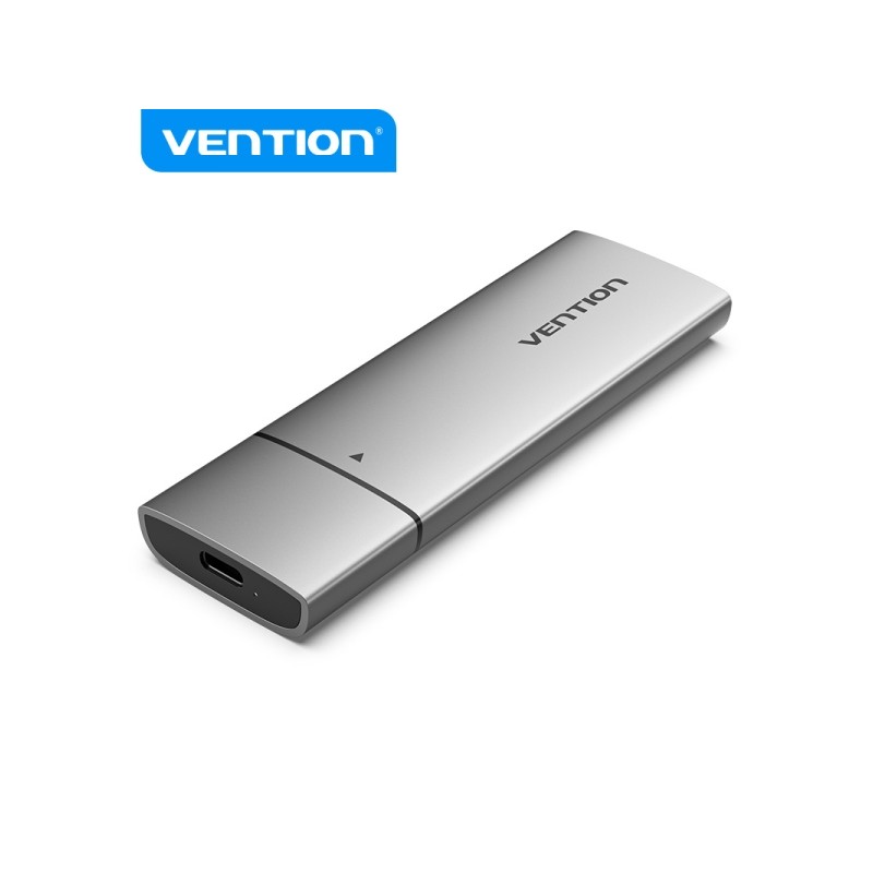 Custodia per SSD di Vention - USB 3.1 Gen 2C - 10 Gbps - Alluminio - Compatibile con M.2 NVMe - Include cavo USB-C - Col