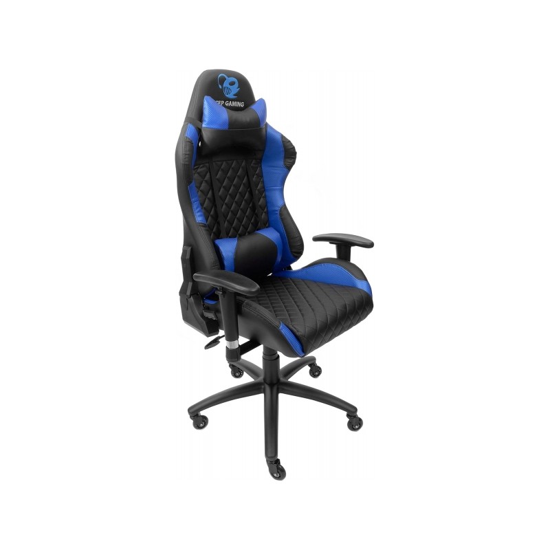 DeepGaming DeepCommand2 Sedia da gioco - Braccioli - Ruote in silicone - Seduta ergonomica - Cuscino lombare e cervicale