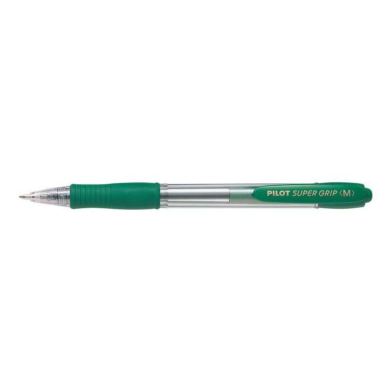 Pilot SuperGrip Penna a sfera retrattile - Tondo 1.0 mm - Linea 0.27 mm - Inchiostro a base di olio - Impugnatura ergono