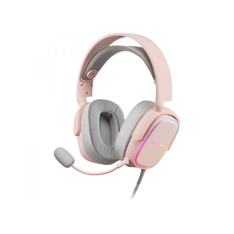 Mars Gaming MHAX Gaming Headset - Illuminazione RGB Flow - Driver Hi-Fi da 53 mm - Microfono rimovibile - Cuscinetti aur