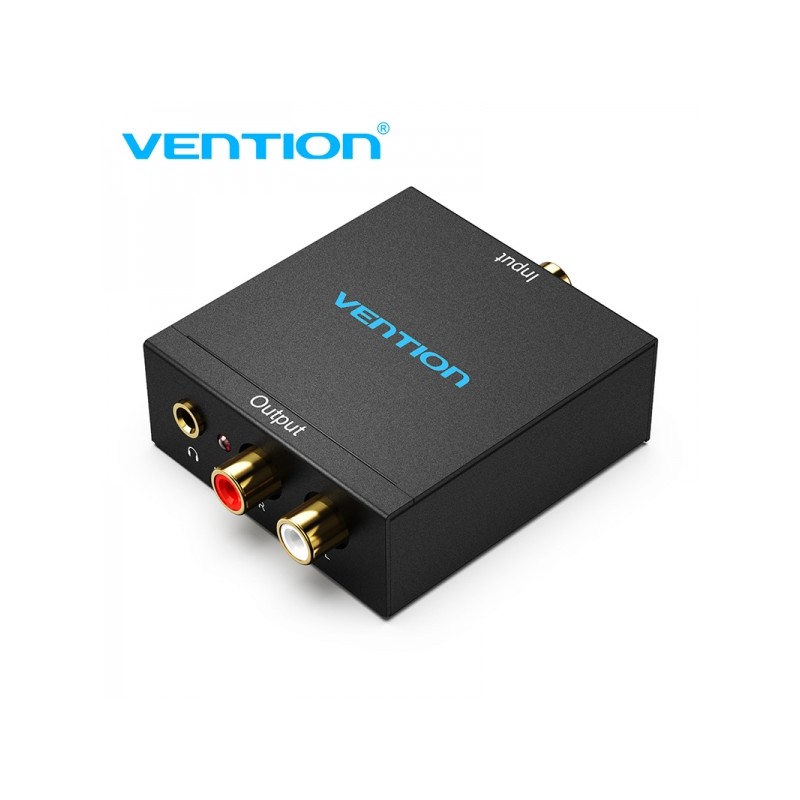 Convertitore audio da Toslink e RCA a 2x RCA di Vention - Nero