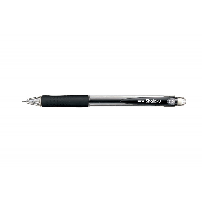 Matita meccanica Uni-ball Shalaku M5-100 - Larghezza linea 0.5 mm - 2 mina HB - Impugnatura in gomma anti-fatica - Gomma