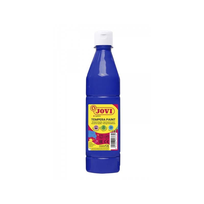 Jovi Tempera Paint Tempera liquida 500ml - A base d'acqua - Pronta all'uso - Alto potere coprente - Rapida asciugatura -