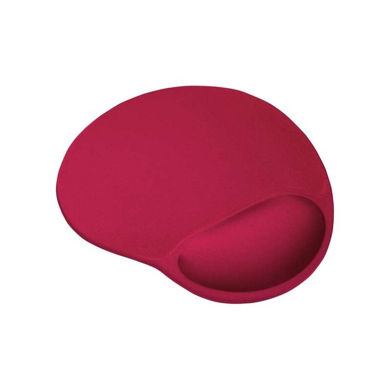 Trust BigFoot Tappetino ergonomico per mouse - Poggiapolsi in gel - 23.6 x 20.5 cm - Rosso